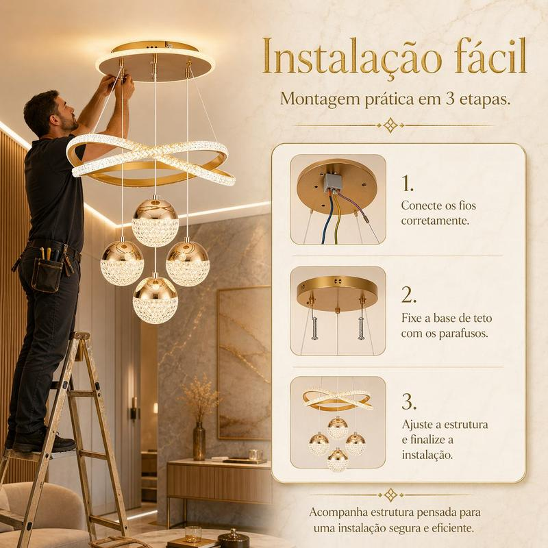 Instalação fácil em três etapas