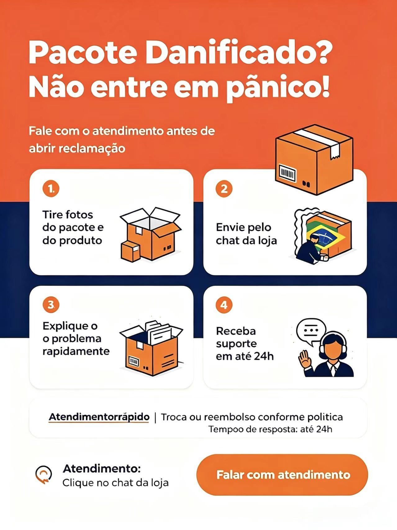 Atendimento Casa & Aconchego em caso de problemas com o produto