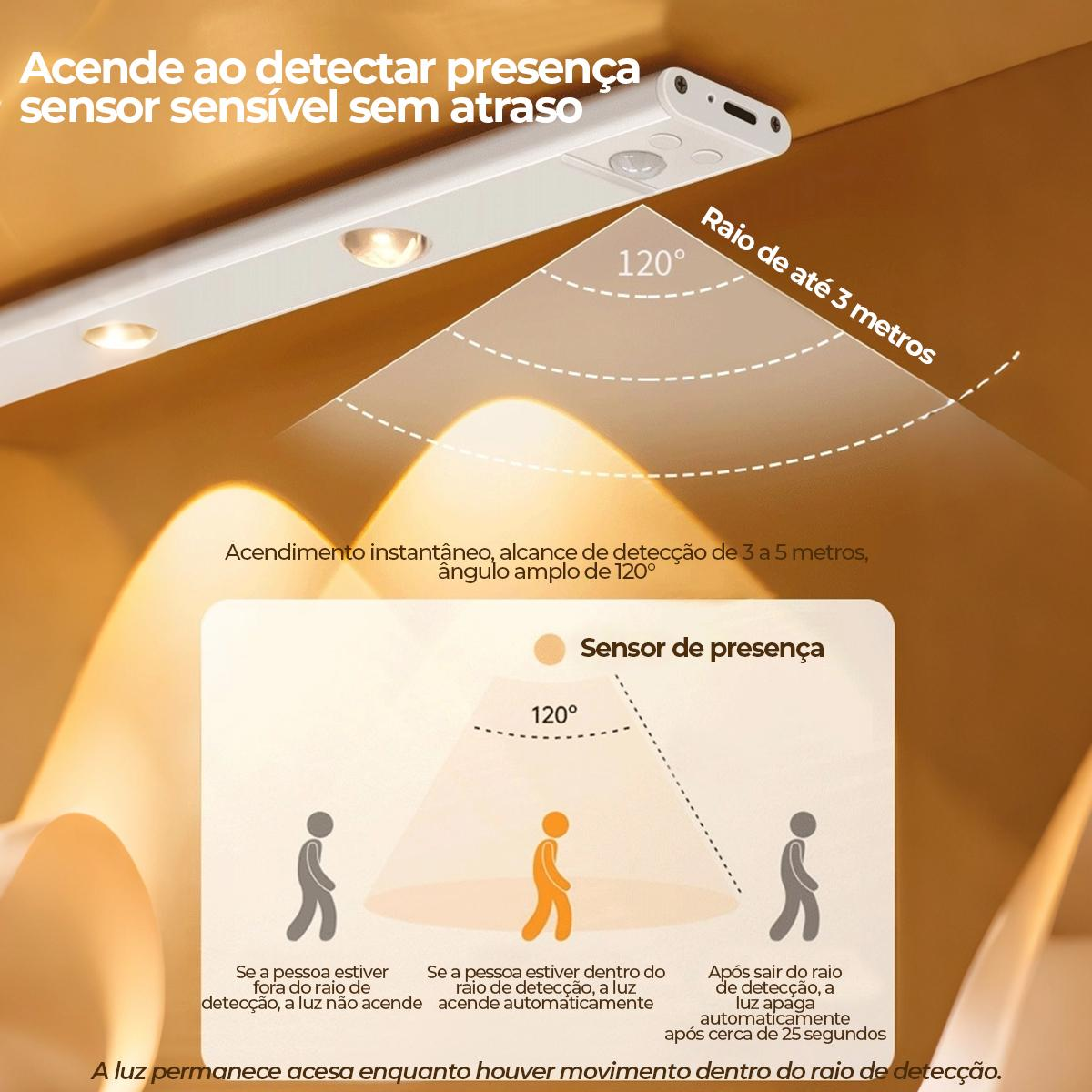 Detecção de movimento da luminária