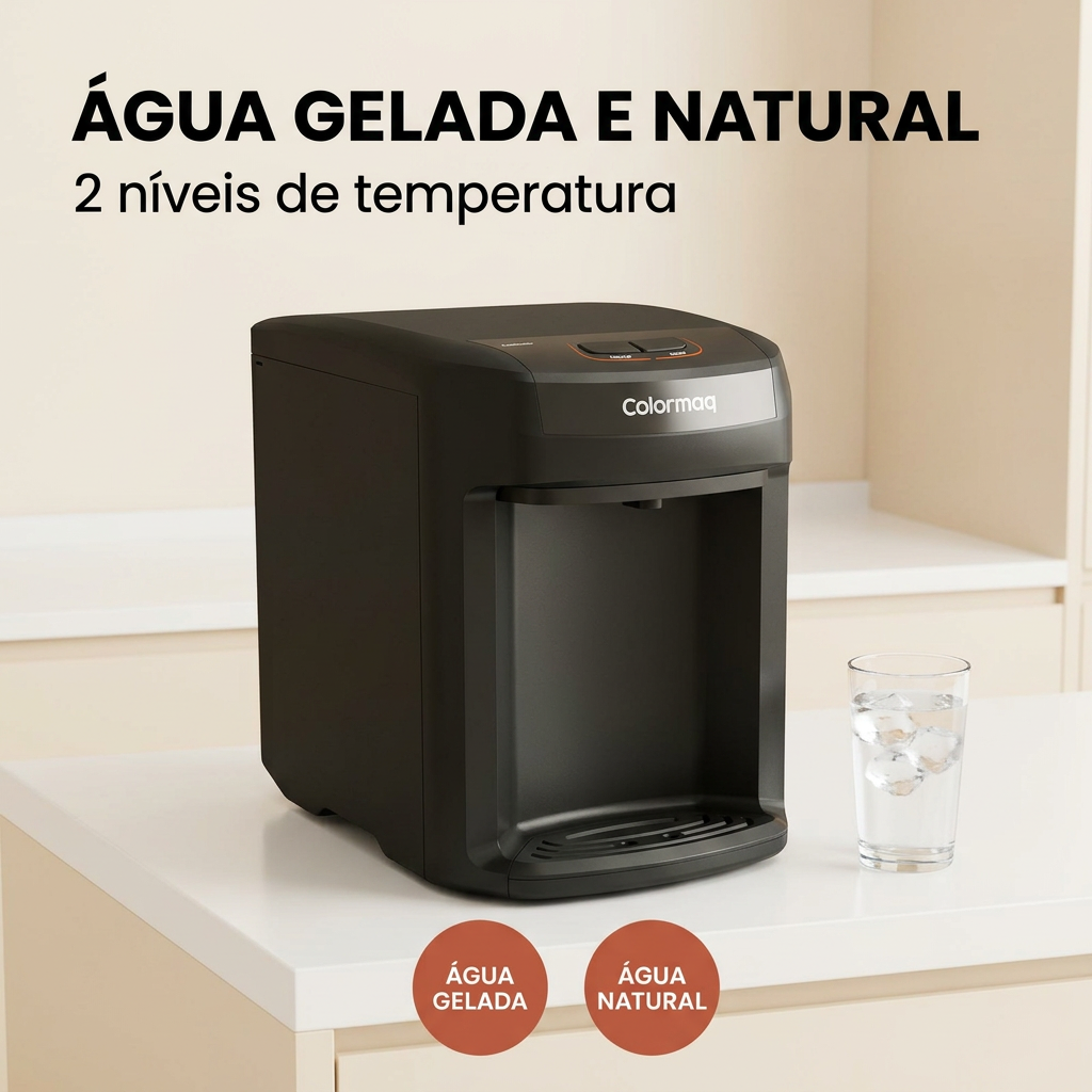 Água gelada e natural — 2 níveis de temperatura