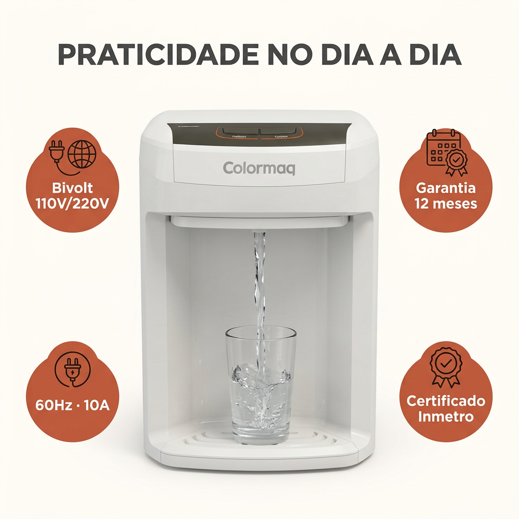 Praticidade no dia a dia — bivolt, garantia de 12 meses e certificado Inmetro